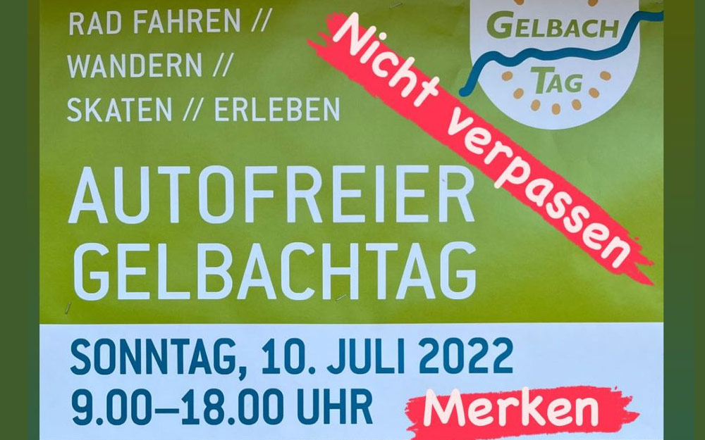 Autofreier Gelbachtag 10. Juli